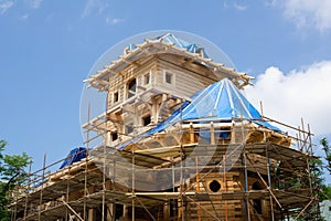 Restoration of Libusin. Pustevny, Czech Republic / Czechia