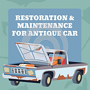 Restoration and maintenance for antique old cars