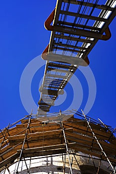 Restoration of an old building top