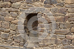 Restoration work done on an Incan wall at the Ollantaytambo Ruins in the Sacred Valley, Peru