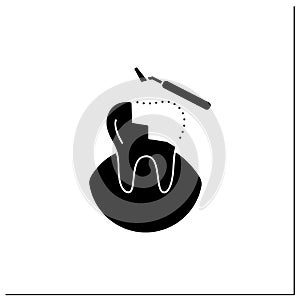 Restorative dentistry glyph icon
