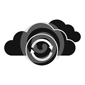 Restore data cloud icon simple vector. Work idea internet