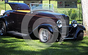 Restored Antique Classic Black Convertible