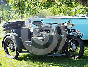 Restored BMW Motorcycle With Sidecar