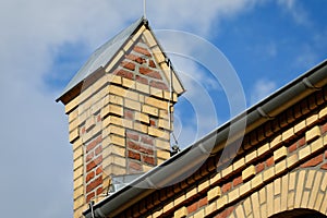 restored brickwork of an industrial building