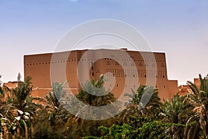 Obnovená budova v historický reklama dedičstva stránky. reklama saudská arábie 