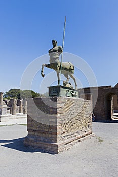 The restored Centaur statue from Pompeii city photo