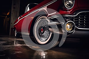 restored classic car wheels and tires