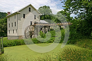 Restored White Gristmill and Green Pond photo