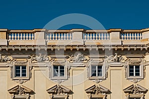 Restored historic building facade of the Berliner Stadtschloss