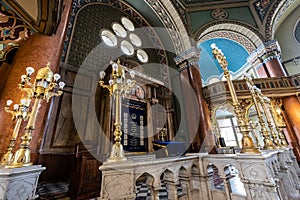 Interior of Sofia synagogue. Bulgaria.