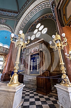Interior of Sofia synagogue. Bulgaria.