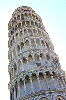 Restored leaning tower in Pisa, Italy photo