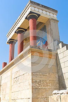 Restored North Entrance with charging bull fresco