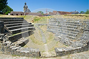 Restored riuns of the french town Navarrenx