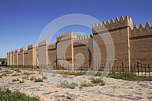 Restored ruins of ancient Babylon, Iraq