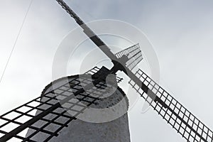 Restored spanish windmill in the village of Yebenes Toledo, Spain