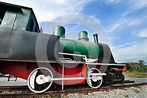 Restored steam train locomotive