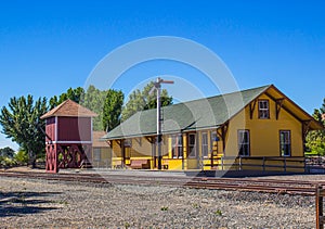 Restored Train Depot & Water Tank Building