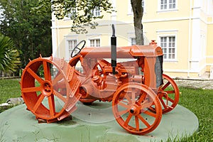 A restored vintage Fordson tractor