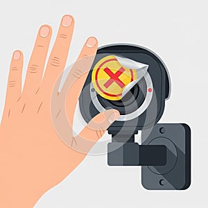 Restoring the camera s operational status by removing the obstructi