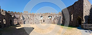 Restormel Castle a ruined Norman castle-Pano