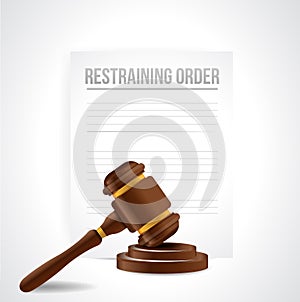 Restraining order documents. illustration design photo