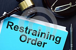 Restraining Order is shown on the conceptual photo photo
