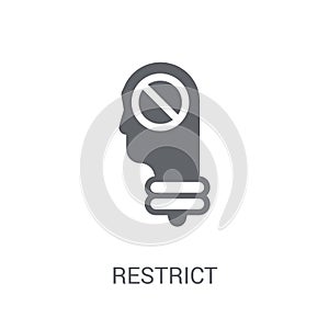 Restrict icon. Trendy Restrict logo concept on white background
