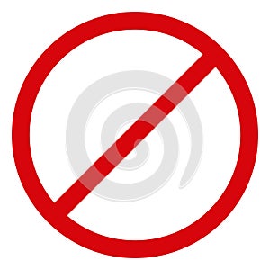 Vector Restrict Flat Icon Symbol photo