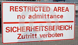 Restricted area