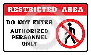 Restricted Area Sign