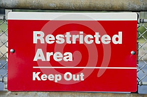 Restricted Area Sign