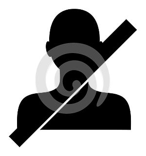 Restricted Boy - Vector Icon Illustration