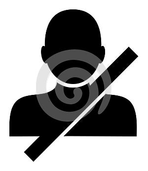 Restricted User - Vector Icon Illustration