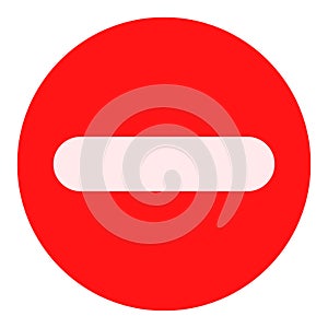 Restricted Vector Icon Flat Illustration