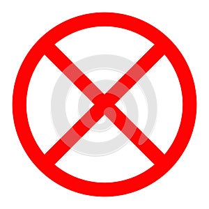 Restricted Vector Icon Flat Illustration