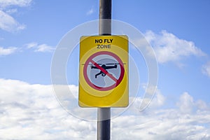 Restricted zone for the flight of drones quadcopters