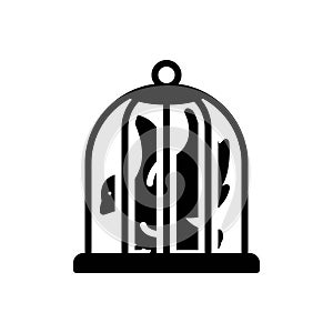 Black solid icon for Restriction, curb and alcohol