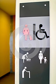 Restroom female and cripple public sing bathroom at airport,Thailand