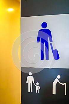 Restroom male and public sing bathroom at airport,Thailand