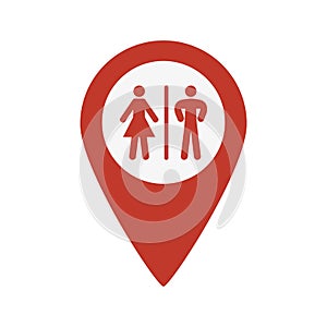 Restroom map pointer icon