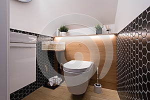 Restroom in modern house