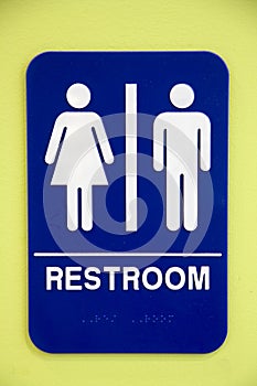 Restroom sign photo