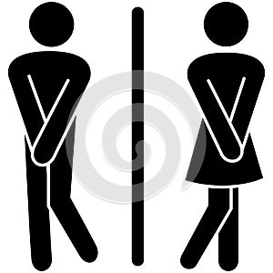 Restroom sign, toilet vector, lavatory symbol, bathroom icon