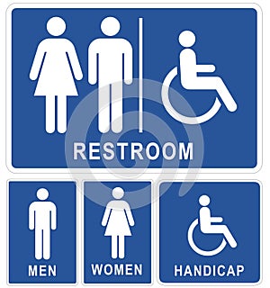 Restroom signs photo