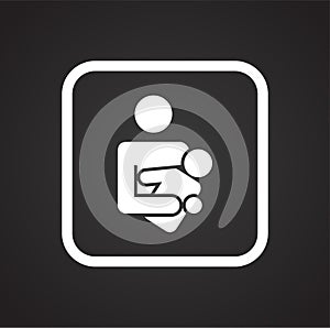 Restroom swaddle icon on black background for graphic and web design, Modern simple vector sign. Internet concept. Trendy symbol