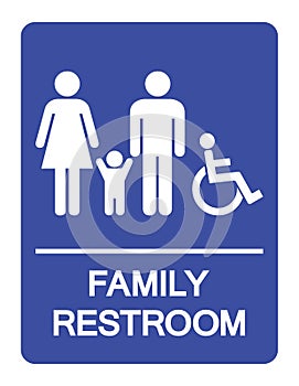 Restroom Symbol Sign, Vector Illustration, Isolate On White Background Label. EPS10