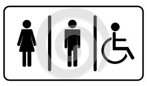 Restroom toilette symbol