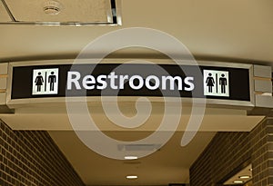 Restrooms Sign